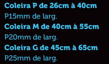 Tamanho coleiras Outback