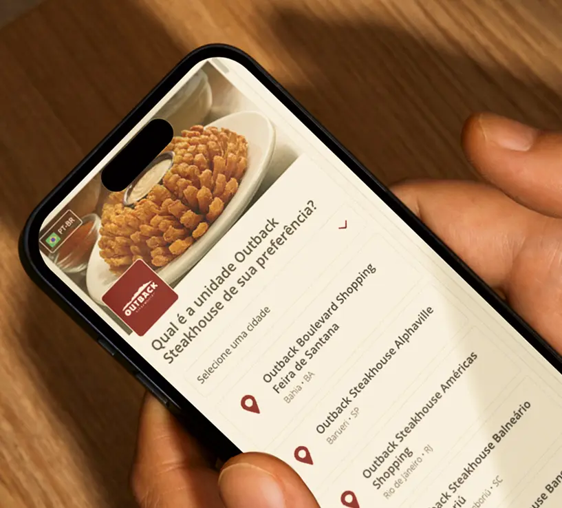 Viva o Sabor Outback. antes mesmo de sair de casa